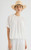 Women’s woman womens petite-, tall-, plus-, size Light Luxury High-Quality 100% pleats short half sleeves crewneck round O-neck crew neck pleated blouse tops blouses in white color