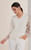 Women’s woman womens petite-, tall-, plus-, size Light Luxury High-Quality long semi-transparent see-through sleeves with adjustable latch button band cuffs v-neck rib-pleated ribbed sweater tops sweaters in white color