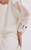 Women’s woman womens petite-, tall-, plus-, size Light Luxury High-Quality long semi-transparent see-through sleeves with adjustable latch button band cuffs v-neck rib-pleated ribbed sweater tops sweaters in white color