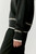Women’s woman womens petite-, tall-, plus-, size Light Luxury High-Quality cashmere yak wool long sleeves with rib cuffs mockneck zip-up half high ribbed collar turtleneck geometric pattern wide-rib band hem sweater tops sweaters in black with white accent color
