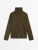 Women’s woman womens petite-, tall-, plus-, size Light Luxury High-Quality cashmere yak wool long sleeves with rib cuffs mockneck zip-up half high ribbed collar turtleneck wide-rib band hem sweater tops sweaters in olive green color