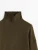 Women’s woman womens petite-, tall-, plus-, size Light Luxury High-Quality cashmere yak wool long sleeves with rib cuffs mockneck zip-up half high ribbed collar turtleneck wide-rib band hem sweater tops sweaters in olive green color