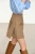 Women’s woman womens petite-, tall-, plus-, size Light Luxury High-quality Elegant Short Winter commute wfh office workwear evening party empire waistline straight cut mini Skirt skirts in coffee tan color