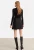 Women’s woman womens petite-, tall-, plus-, size Light Luxury High-quality Elegant Short Winter commute wfh office workwear evening party empire waistline straight cut mini Skirt skirts in black color