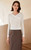 Women’s woman womens petite-, tall-, plus-, size Light Luxury High-Quality wool long sleeves angular v-neck knit SoftWool sweater tops sweaters in white color