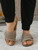 Women’s woman womens petite-, tall-, plus-, size Light Luxury High-Quality Spring Summer Fall and Autumn Casual Simple Cork-Patterned Pu Leather Upper Flat-Soled Slip-On Open Toe Mule Slippers Beach holiday getaway Sandals Suitable for Home and Outdoor Use Footwear shoes in khaki color