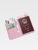 Anime Japanese Sanrio Hello Kitty holiday vacation getaway Plane Ticket, Credit Cards, and more storage Passport Holder wallet purse in pink with multi color