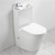 Japanese eco 2-in-1 combination toilet and sink combined washbasin bathroom space saving unit with faucet and thick closed toilets hardware in white