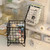 Home kitchen study room Office Desktop Multi-functional metal Storage Basket, Shelf Baskets in black, silver color