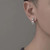 Women’s woman womens Men’s man mens Unisex Genflex Gender Neutral Genderfluid Trend Hip Hop Grunge Unusual Zipper Stud Earrings Fashion Personality Punk Metal Alloy Jewelry Trending Jewellery in silver color