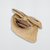 Women’s woman womens Summer Straw Woven Clutch Bag Bow Purse Vacation Beach Tote Party Wedding Evening Party Luxury Design Zipper Handbags in khaki color