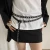 Women’s woman womens Korean design, non-perforation-free double-layer accessory belt, female niche personality, versatile hot girl style accessories belts in black