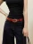 Women’s woman womens American Retro Crocodile Belt, Oval Metal Buckle, Multi-color, For Jeans, Must-have For Vintage Outfits accessories belts in red
