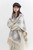Women’s womens Casual Fall Autumn Winter loose classic Vintage style Long checkered tassels plaid shawl scarf  check scarves in white With Gray grey accent color