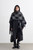 Women’s womens Casual Fall Autumn Winter loose classic Vintage style Long checkered tassels plaid shawl scarf  check scarves in black with Gray grey white accent color