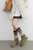 Women’s woman womens petite-, tall-, plus-, size grunge y2k Casual Fall Autumn Winter knee-Length Jacquard Knitted Long Sock Cover Girls Retro Stacked Leg Cover leg warmers in brown with multi colored patterned accent