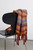 Women’s woman womens petite-, tall-, plus-, size office commute workwear alternate aesthetic luxury Casual Fall Autumn Winter cold weather accessory long striped tassel scarf weather Scarves accessories in orange with multi color contrast