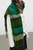 Women’s woman womens petite-, tall-, plus-, size office commute workwear alternate aesthetic luxury Casual Fall Autumn Winter cold weather accessory long striped tassel scarf weather Scarves accessories in green with multi color contrast