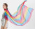 Women’s woman womens petite-, tall-, plus-, size alternate aesthetic luxury Casual summer holiday festival getaway accessory long striped rainbow scarf Fashion Scarves accessories in multi color contrast
