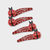 Women’s woman womens Casual 4PCS Ladybugs Hair Barrettes for Casual Formal Festival Hair Clip Women Girl Hair Styling Tool Nonslip Side pin Headdress Headwear fashion clips accessories in red with black color stripes 4-Piece Pack