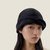 Women’s woman womens Casual summer holiday getaway festival party Sun dome bucket Hat Headwear fashion Retro Versatile Berets hats accessories in black