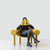 Scandinavian soft back modern minimalist retro style horse chair office hotel home Fashion chairs furniture in mustard yellow
