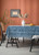 Home European country boho bohemian geometric triangle print blog cotton linen rectangular end table cloth covers Bohemia style tablecloth dining linens in blue
