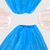 Women’s woman womens casual festival outdoor rainy day bad weather petite-, tall-, plus-, size disposable Straight Loose Youth mid-rise elastic waist wide-leg Rain-proof  Rain Mack Pants Trousers in transparent clear-, blue color 5-Pack