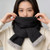 Women’s woman womens Men’s man mens Skin-friendly Unisex Genflex Gender Neutral Genderfluid petite-, tall-, plus-, size alternate aesthetic luxury Casual Fall Autumn Winter Spring cold weather winter accessory long tassel scarf Fashion Tassels Scarves accessories in charcoal black with Gray grey color contrast tassels