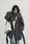 Women’s woman womens petite-, tall-, plus-, size Light Luxury High-quality Minimalist LP Knit wool Blend Elegant Winter commute wfh office workwear evening party Turtleneck spread stand neck collar button close patch pockets windbreaker coat outwear Jacket Outerwear Coats in dark Gray grey color