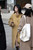 Women’s woman womens petite-, tall-, plus-, size Light Luxury High-quality Minimalist LP Knit wool Blend Elegant Winter commute wfh office workwear evening party Turtleneck spread stand neck collar button close patch pockets windbreaker coat outwear Outerwear Coats in mustard yellow color