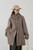 Women’s woman womens petite-, tall-, plus-, size Light Luxury High-quality Minimalist LP Knit wool Blend Elegant Winter commute wfh office workwear evening party Turtleneck spread stand neck collar button close patch pockets windbreaker coat outwear Jacket Outerwear Coats in oatmeal brown color