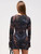 Women’s woman womens petite-, tall-, plus-, size Casual Summer vacation holiday getaway evening clubwear party wear Sexy boatneck H-Line leopard animal print long sleeves studded mini midi Dress Dresses in black with brown animal print patterned accent