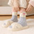 Women’s woman womens petite-, tall-, plus-, size Japanese anime kawaii cute funny animal cartoon face cosplay grunge y2k Casual Fall Autumn Winter knee-Length cotton Knitted Long middle tube ribbed leg warmer Sock Girls Retro Stacked Leg Cover leg warmers Socks in gray grey with pink white accent color