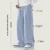Men’s man mens petite-, tall-, plus-, size Loose Straight Washed Drawstring drawcord close Denim Jeans Spring Summer Trousers Collection Topstitch Design Casual Jeans Pants in light blue
