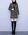 Women’s woman womens petite-, tall-, plus-, size Light Luxury High-quality Elegant Winter commute wfh office workwear evening party plaid turndown crewneck collar button close patch pockets blazer Jacket and skirt suit set Outerwear 2-Piece suits in black with multi brown accent color