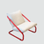 Recliner Rocking Chair Reclining Sleeping Happy Lazy Balcony Home Leisure Single Sofa Chairs in beige with red color frame