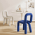 Plush, Soft Norway Scandinavia Scandinavian Norwegian Nordic style Creative Curved Upholstered tube seating for Bedroom Dining Living Room Relaxation Minimalist Octopus Chair Fashion Furniture Chairs in blue