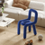 Plush, Soft Norway Scandinavia Scandinavian Norwegian Nordic style Creative Curved Upholstered tube seating for Bedroom Dining Living Room Relaxation Minimalist Octopus Chair Fashion Furniture Chairs in blue