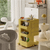 Modern minimalist Space Saving office home student dorm study room Dormitory Japanese Korean Rotating storage Cart Cabinet Fashion cabinets side table in yellow on wheels