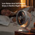 Modern minimalist Space Saving office home student dorm study room Dormitory Japanese Korean Silent Turbine USB Type-C Charge & Use Air Circulation Convection Floor Fan Timing Mini Household Electric  Rotating Air Circulation Fan Fashion fans side table in white