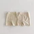 Baby Girls Cotton Ribbed Elastic elasticated high-rise waist Stripe shorts Trousers Pants Fashion Kids Casual Infant Clothing Korean Toddler Skinny Short 0-6Y in beige
