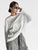 Women’s woman womens petite-, tall-, plus-, size Light Luxury High-Quality Round O-neck Crewneck long Sleeves with drop shoulders and band cuffs tee T-Shirt Pullover Style tops Tees  T-shirts in white
