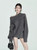 Women’s woman womens petite-, tall-, plus-, size Light Luxury High-quality Elegant evening party club wear slash neck ribbed loose fit off-shoulder sweater Fashion sweaters in Gray grey
