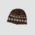 Women’s woman womens petite-, tall-, plus-, size Light Luxury High-quality Elegant evening party club wfh office commute work wear ribbed color-block Jacquard knitted Beanie Hat Fashion headwear Skullies & Beanies hats in coffee brown with multi