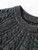 Women’s woman womens petite-, tall-, plus-, size Light Luxury High-quality Elegant evening party club wfh office commute work wear round o-neck long sleeves embroidery cable-knit crewneck sweater Fashion sweaters in Dark Gray grey, with yellow accent
