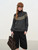 Women’s woman womens petite-, tall-, plus-, size Light Luxury High-quality Elegant evening party club wfh office commute work wear round o-neck long sleeves embroidery cable-knit crewneck sweater Fashion sweaters in Dark Gray grey, with yellow accent