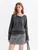 Women’s woman womens petite-, tall-, plus-, size Light Luxury High-quality Elegant evening party club wfh office commute work wear butterfly Slash neck long sleeves with rib band cuffs wide ribbed hem Sweater Fashion sweaters in dark Gray grey