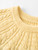 Women’s woman womens petite-, tall-, plus-, size Light Luxury High-quality Elegant evening party club wfh office commute work wear round o-neck long sleeves embroidery cable-knit crewneck sweater Fashion sweaters in yellow, with dark Gray grey accent