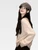 Women’s woman womens Casual summer holiday getaway festival party wfh commute office workwear artists painter designer workwear Japanese Sun dome Retro flip beret bucket Hat Headwear Newsboy Caps fashion Versatile Berets hats accessories in khaki coffee brown